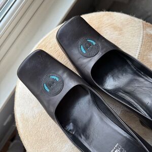 Gianni Versace Black Leather Women's pumps